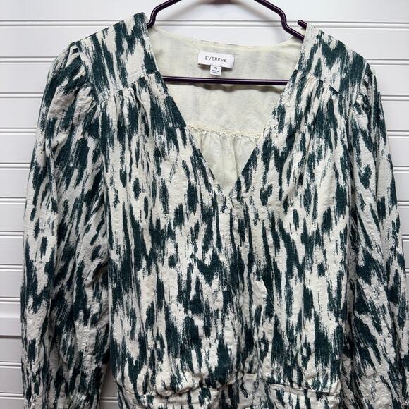 Evereve Shirred Waist w/Tie Wrap Top in the Carson Style Size XL - Picture 4 of 12